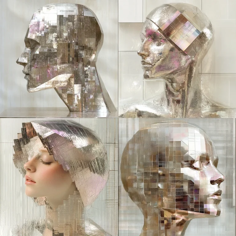  Fragmented Reflective Portraiture Futurism Modernism Midjourney style sref code