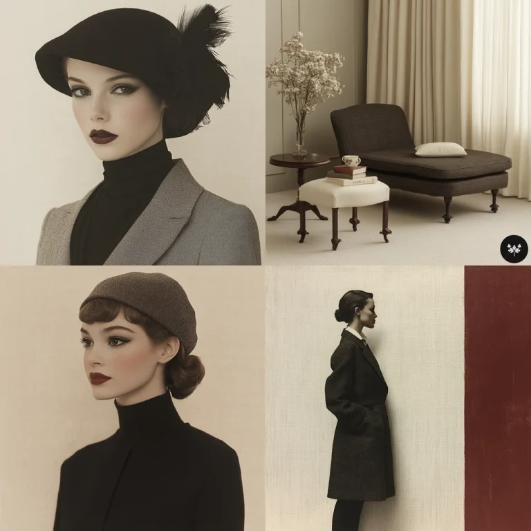 Vintage Monochromatic Elegance Retro Minimalism Midjourney style sref code