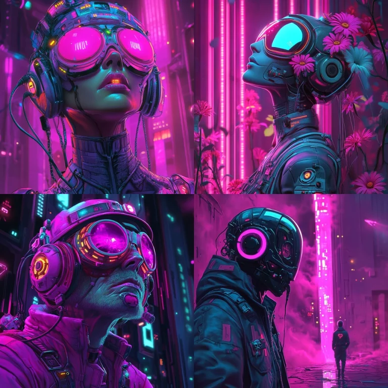 Neon Cyberpunk Glow - Midjourney style sref code