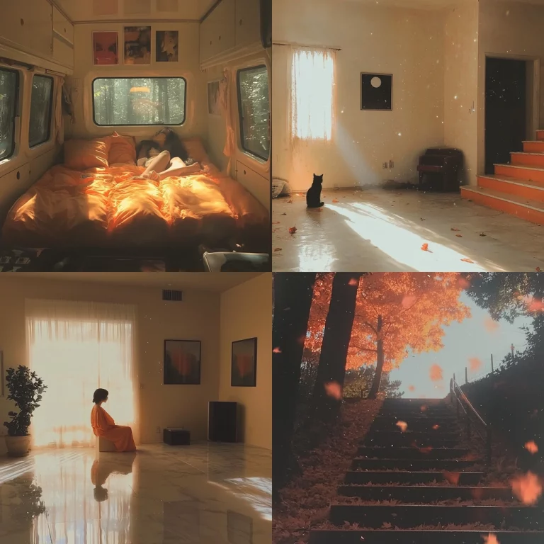 Soft Lit Autumn Interior - Midjourney style sref code 