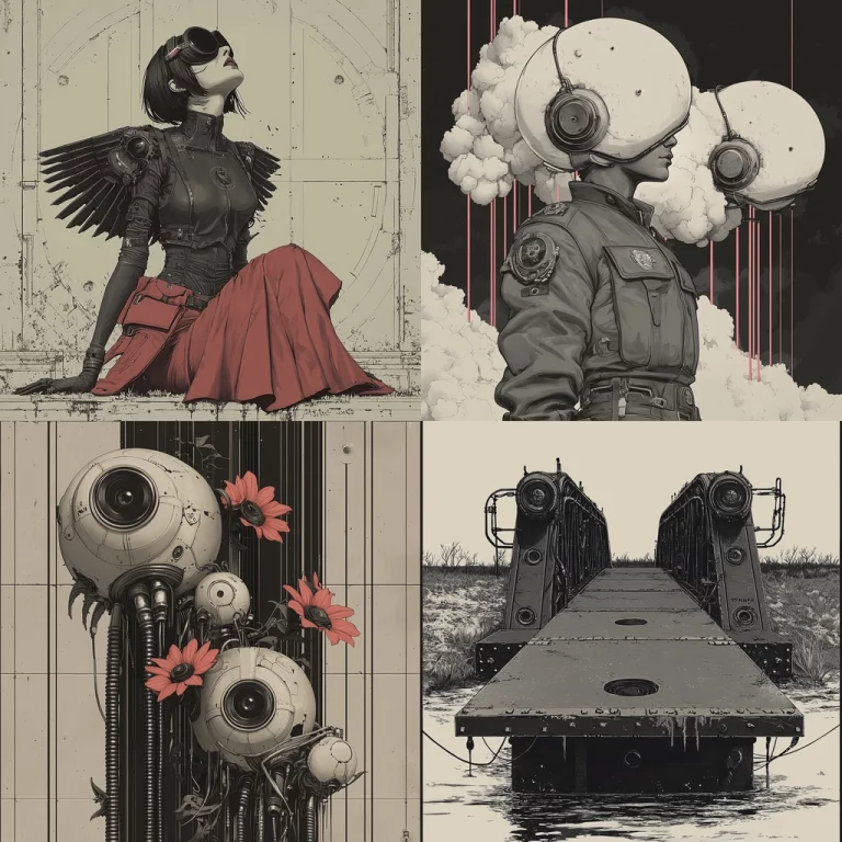 Monochrome with Red Accents - Midjourney style sref code