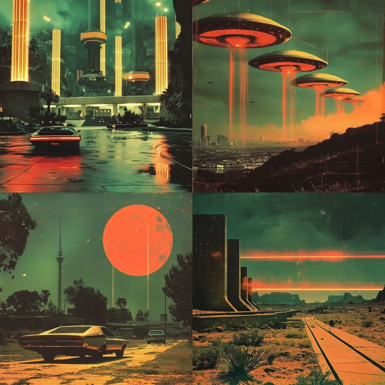 Retro Futuristic Glow - Midjourney style sref code