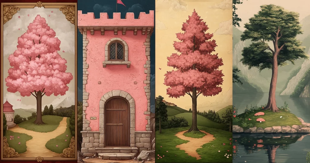 Pink Pastel Architecture - Midjourney style sref code