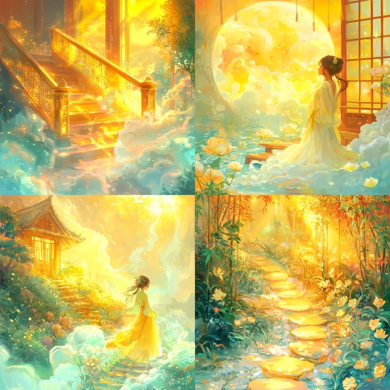 Golden Glow Oriental Atmosphere - Midjourney style sref code