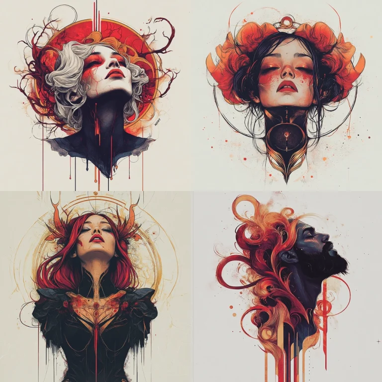 Vivid Flowing Portraits - Midjourney style sref code