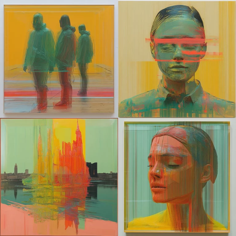 Textured Vibrant Layering - Midjourney style sref code