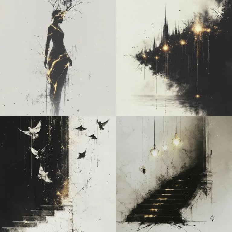 Golden Highlight Monochrome - Midjourney style sref code