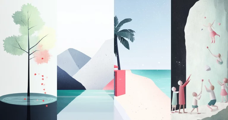 Soft Modern Pastels - Midjourney style sref code