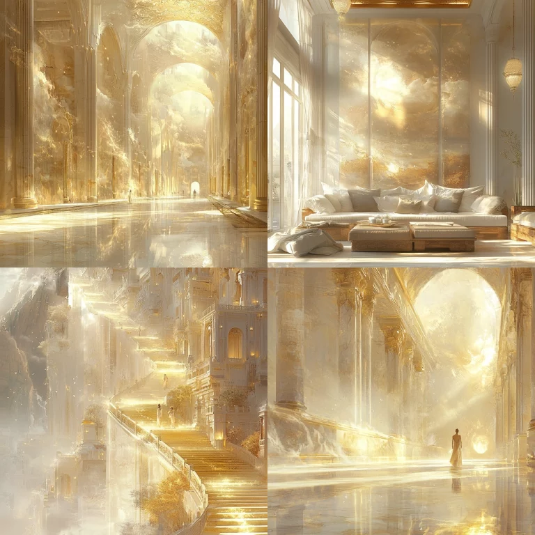 Golden Luminous Interior - Midjourney style sref code