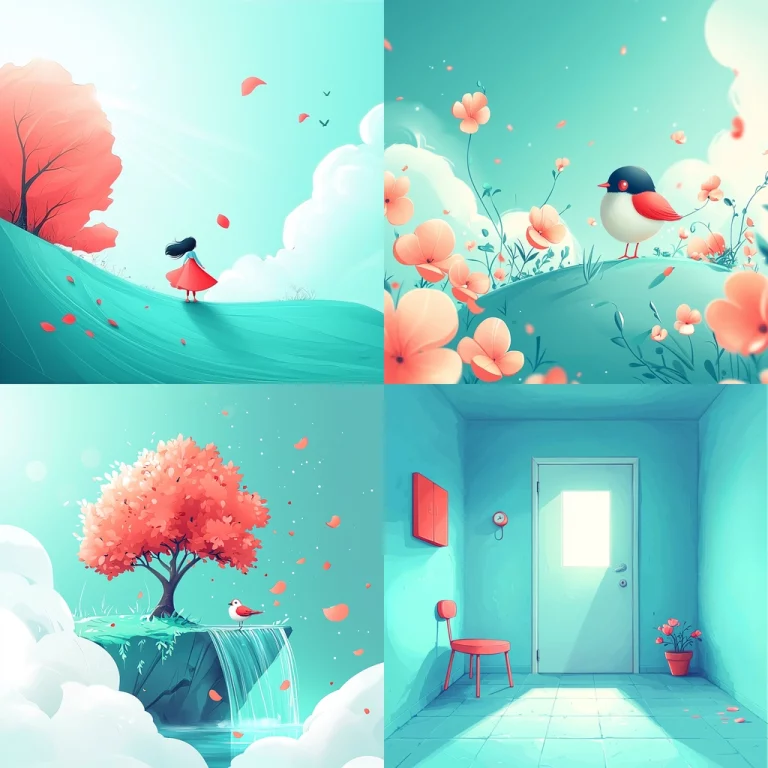 Aqua and Coral Bright Render - Midjourney style sref code