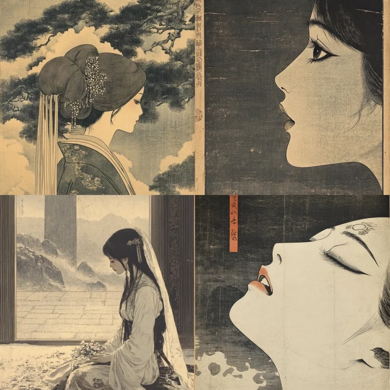 Muted Eastern Ink - Midjourney style sref code