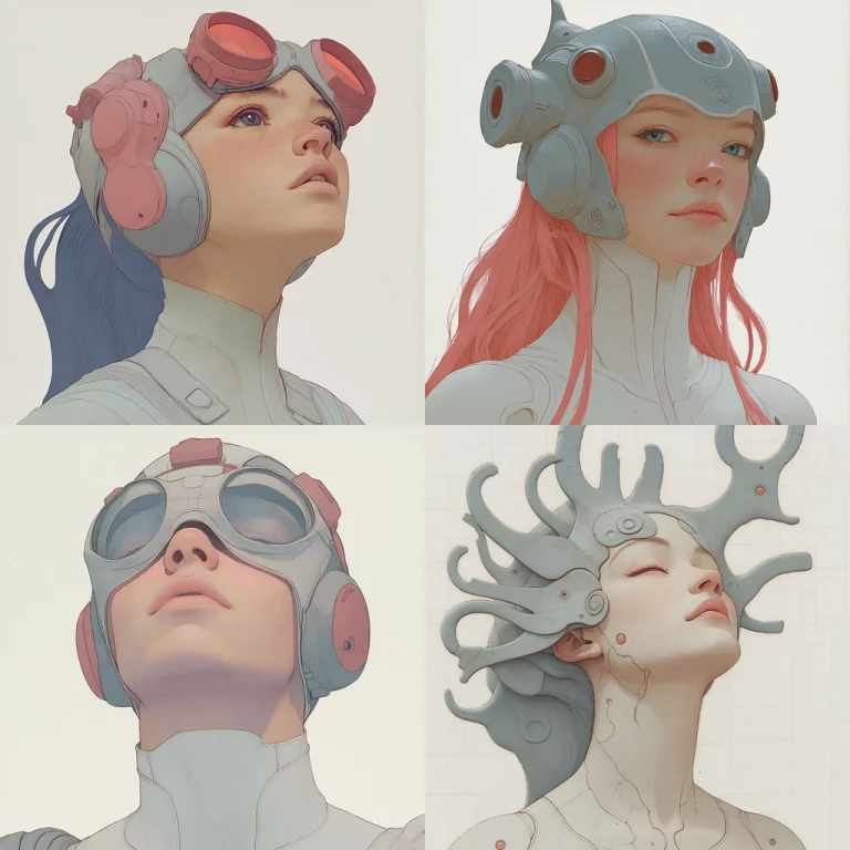 Futuristic Pastel Cyber Aesthetic - Midjourney style sref code