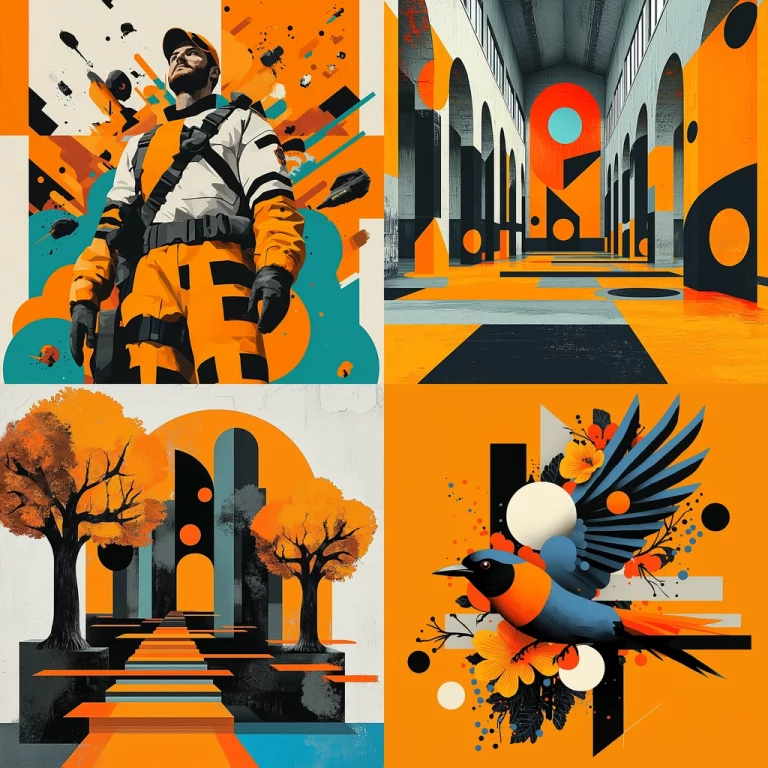 Vibrant Geometric Contrasts - Midjourney style sref code