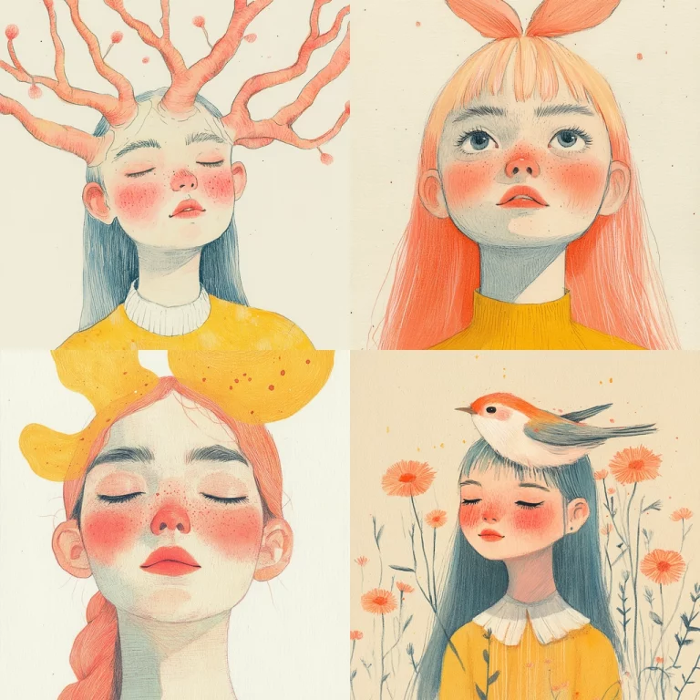 Pastel Whimsical Illustration - Midjourney style sref code