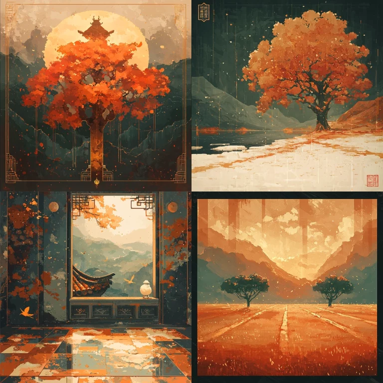 Warm Toned Textured Lighting - Midjourney style sref code