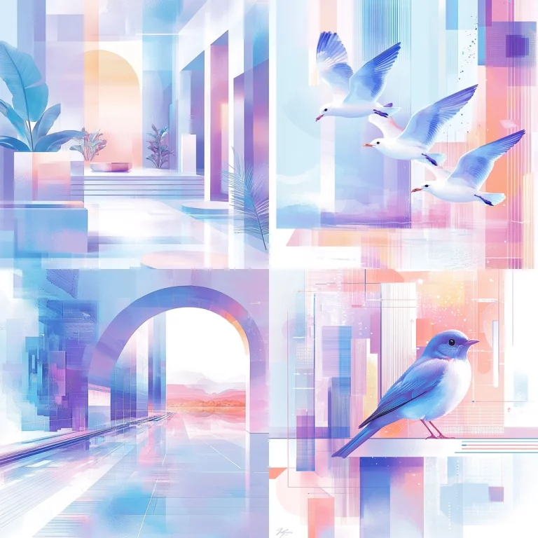 Pastel Gradient with Light Opacity - Midjourney style sref code