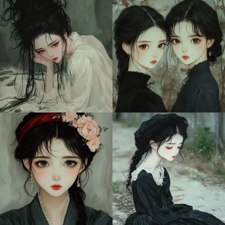 Muted Color Portraits with Soft Textures - Midjourney style sref code 