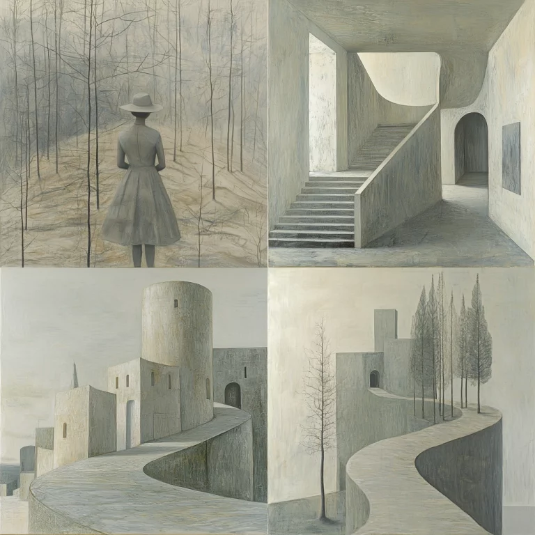 Cool Tone Minimalist Abstraction - Midjourney style sref code