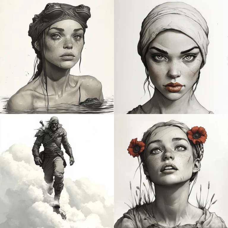 Monochrome Textured Realism - Midjourney style sref code