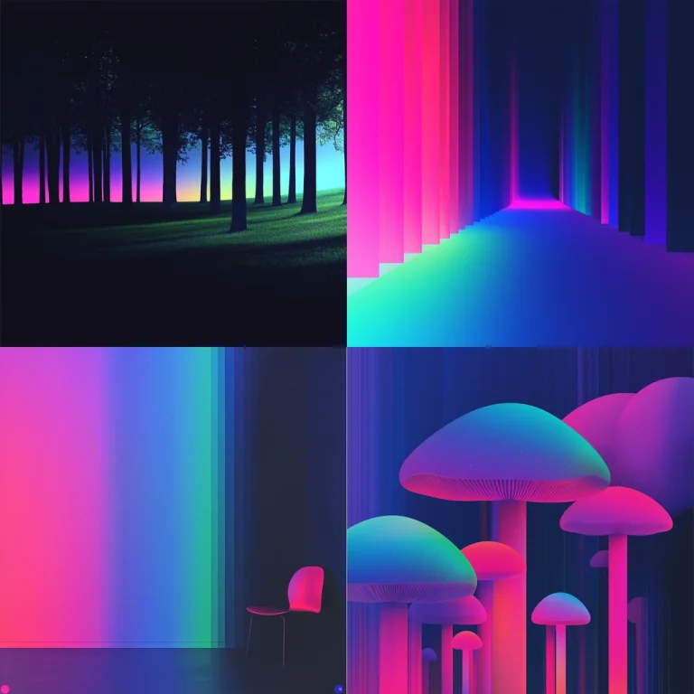 Fluorescent Dreamscape Mood - Midjourney style sref code