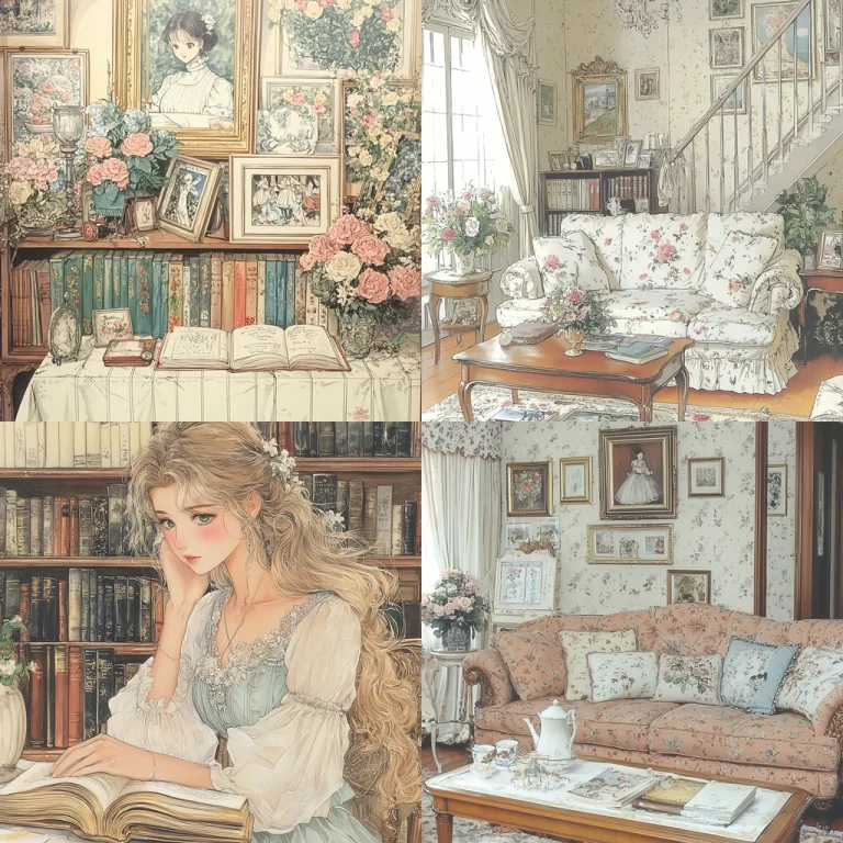 Pastel Floral Home Setting - Midjourney style sref code
