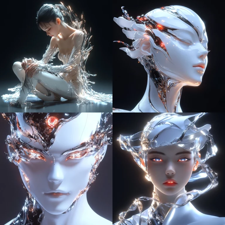 Luminous Metallic Fusion - Midjourney style sref code