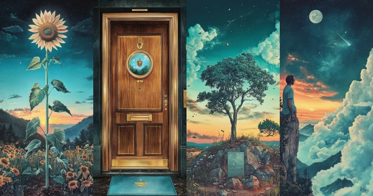 Illuminated Sky and Natural Forms - Midjourney style sref code