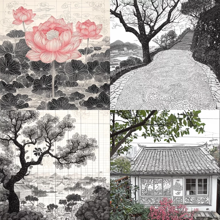 Ink Line and Soft Color Fusion - Midjourney style sref code