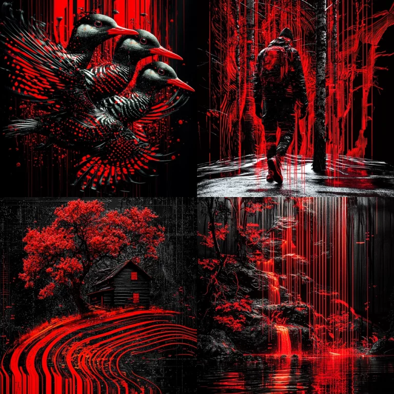 High Contrast Red-Black Dynamics - Midjourney style sref code