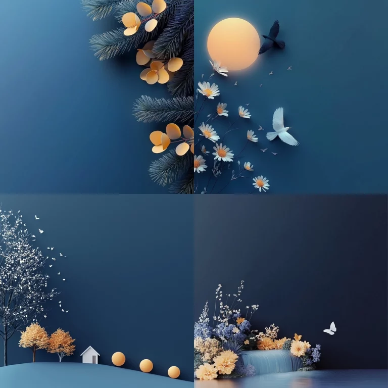 Dark Blue and Gold Illumination - Midjourney style sref code