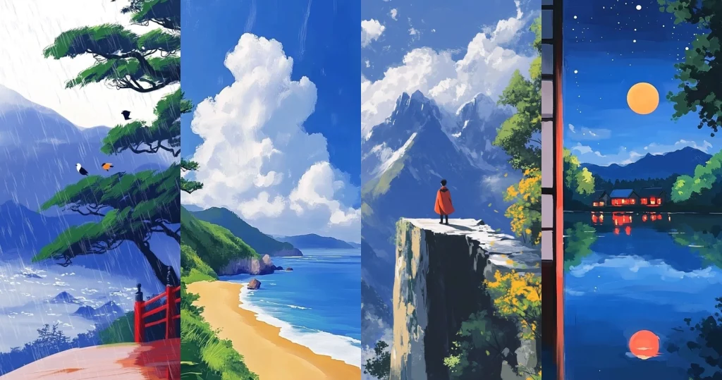 Vibrant Coastal Views - Midjourney style sref code