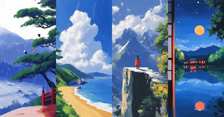 Vibrant Coastal Views - Midjourney style sref code