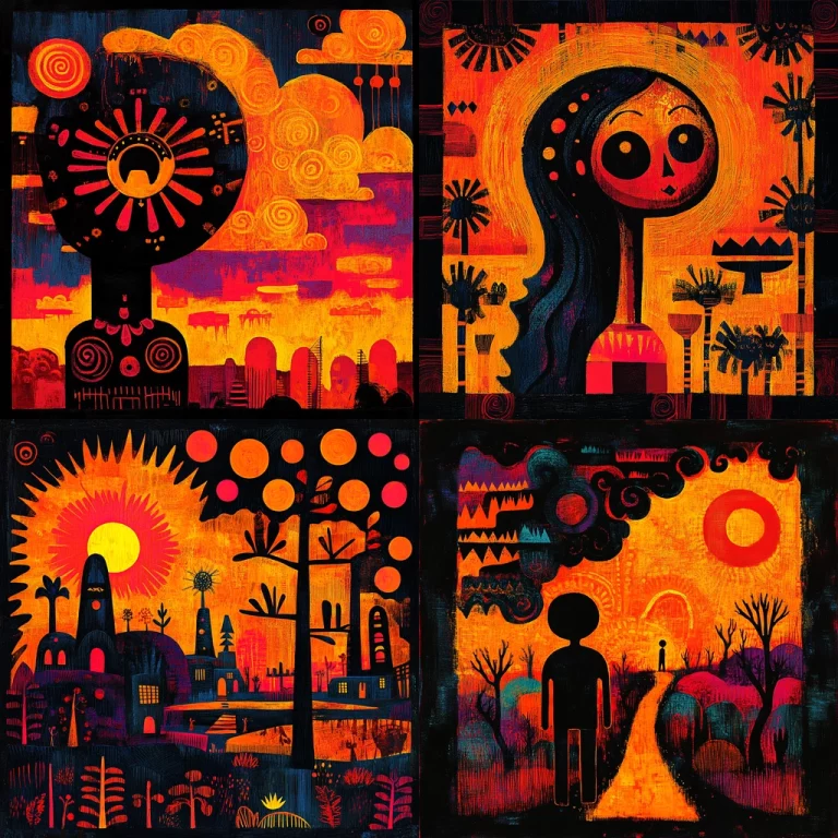 Vivid Contrasted Silhouette - Midjourney style sref code