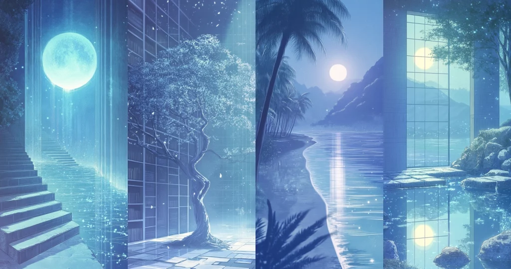 Luminous Nocturnal Landscapes - Midjourney style sref code