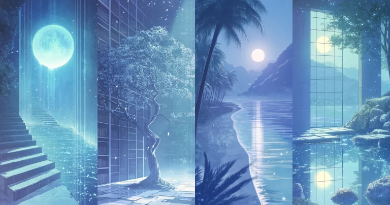 Luminous Nocturnal Landscapes - Midjourney style sref code