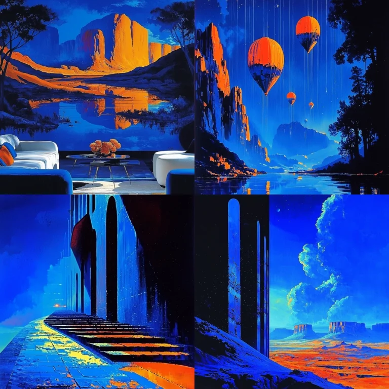 Intense Blue-Orange Contrast - Midjourney style sref code