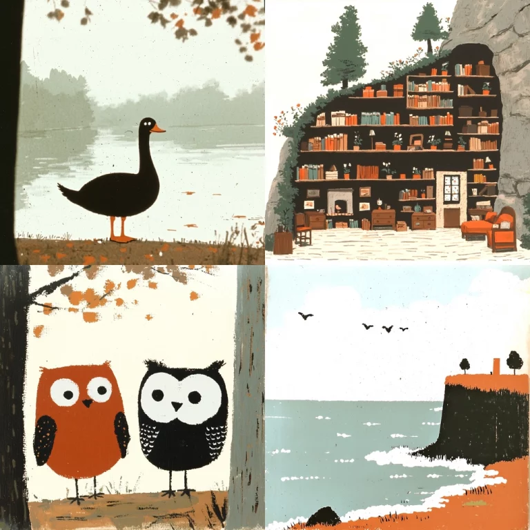 Earthy Tones Flat Illustration - Midjourney style sref code