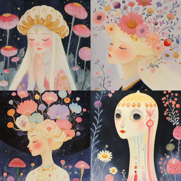 Floral Fantasy Pastel - Midjourney style sref code