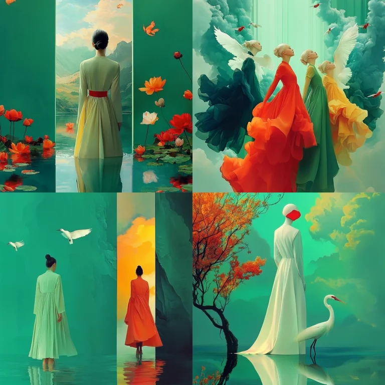 Emerald Hues with Soft Textures - Midjourney style sref code