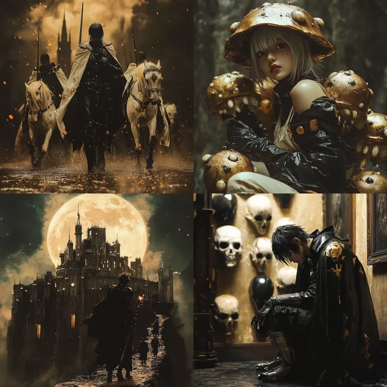 Golden Gothic Imagery - Midjourney style sref code