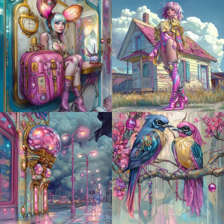 Vivid Neon Fantasy - Midjourney style sref code