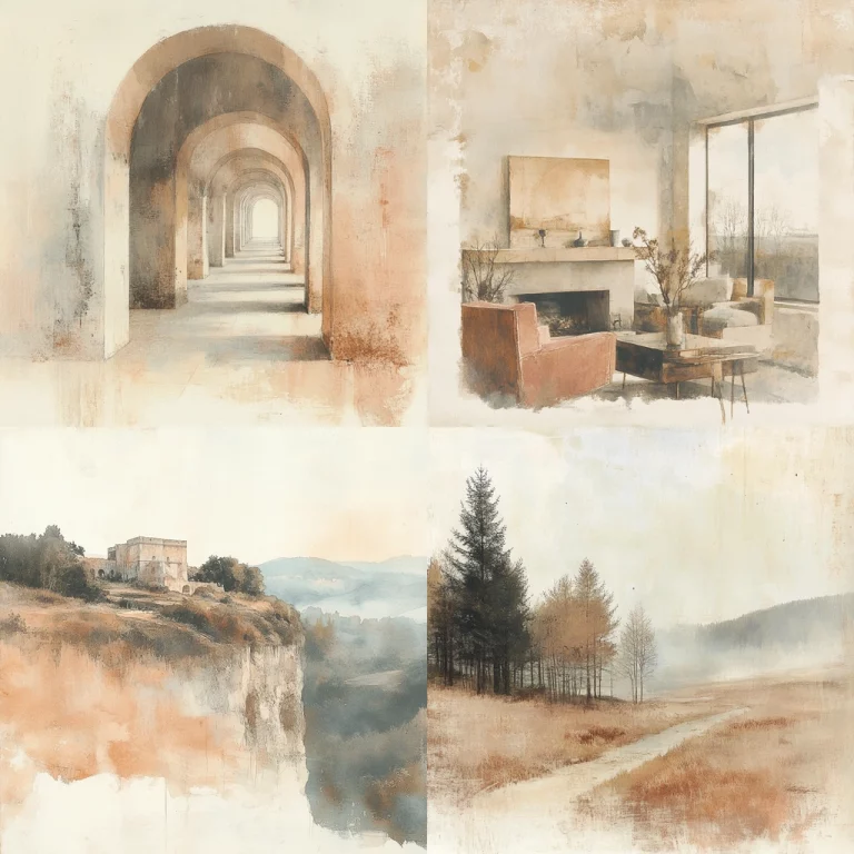 Warm Earth Tones Watercolor - Midjourney style sref code