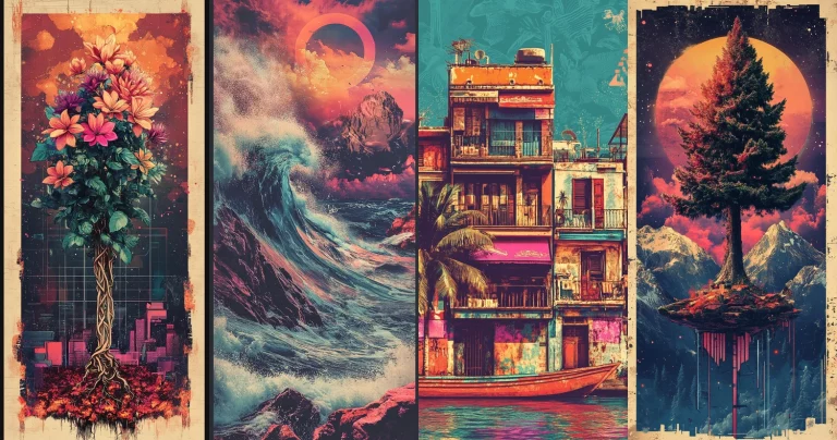 Vivid Retro Surrealism - Midjourney style sref code