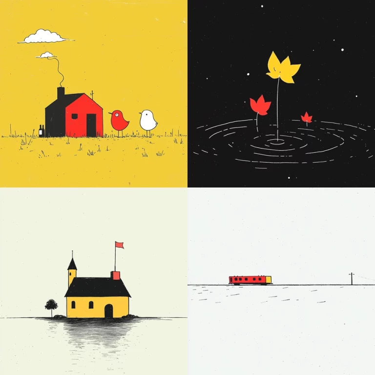 Bold Minimalist Color Contrast - Midjourney style sref code