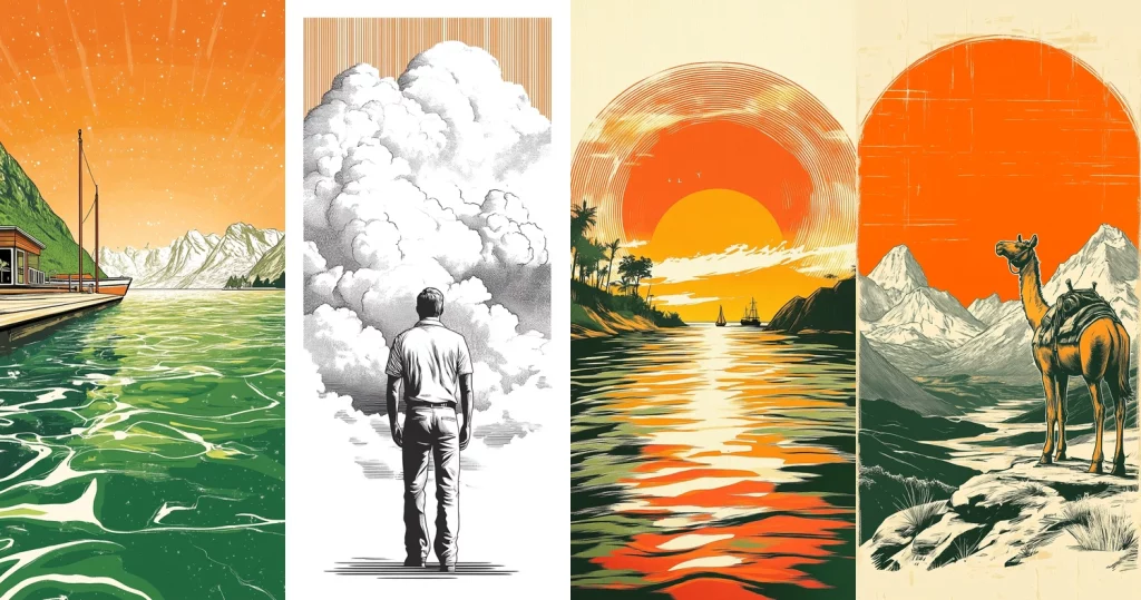 Bold Color and Texture Illustration - Midjourney style sref code