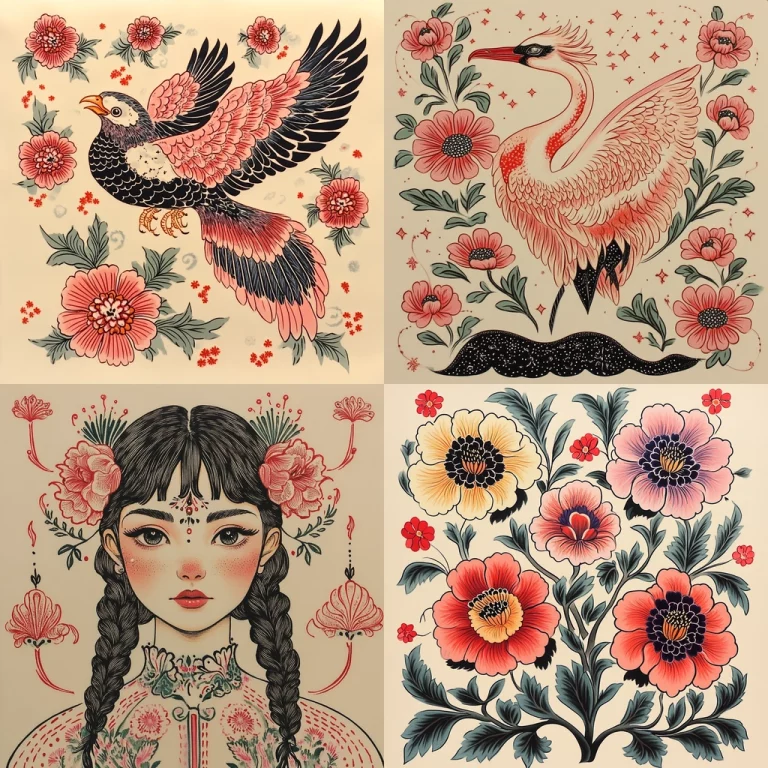 Stylized Floral Elegance - Midjourney style sref code