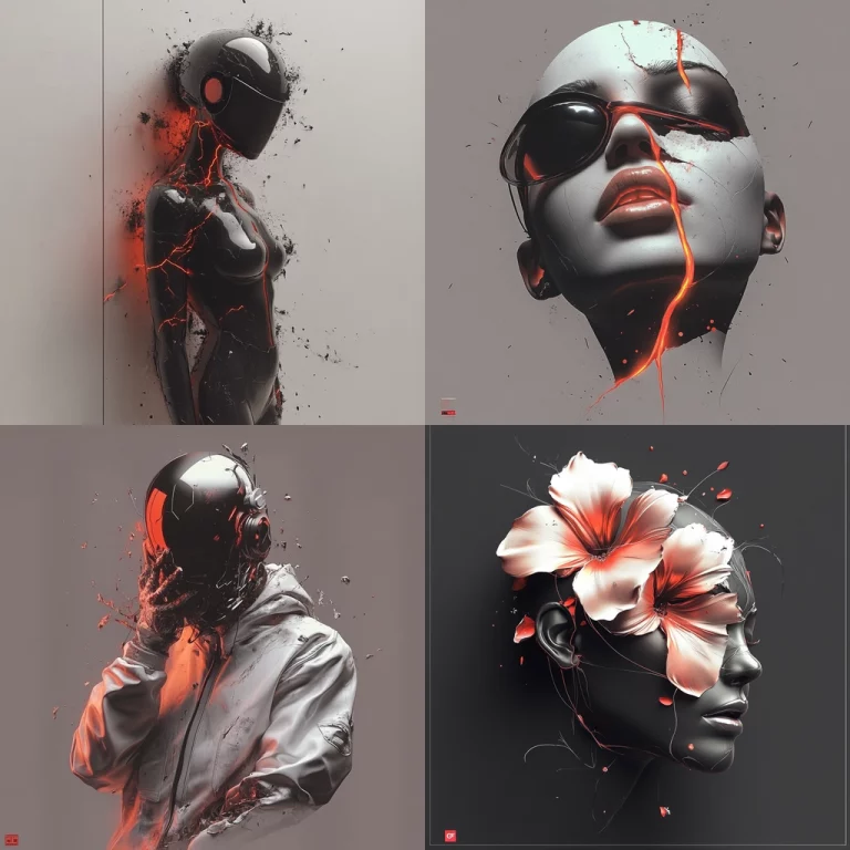 Dark Cyberpunk with Red Accents - Midjourney style sref code