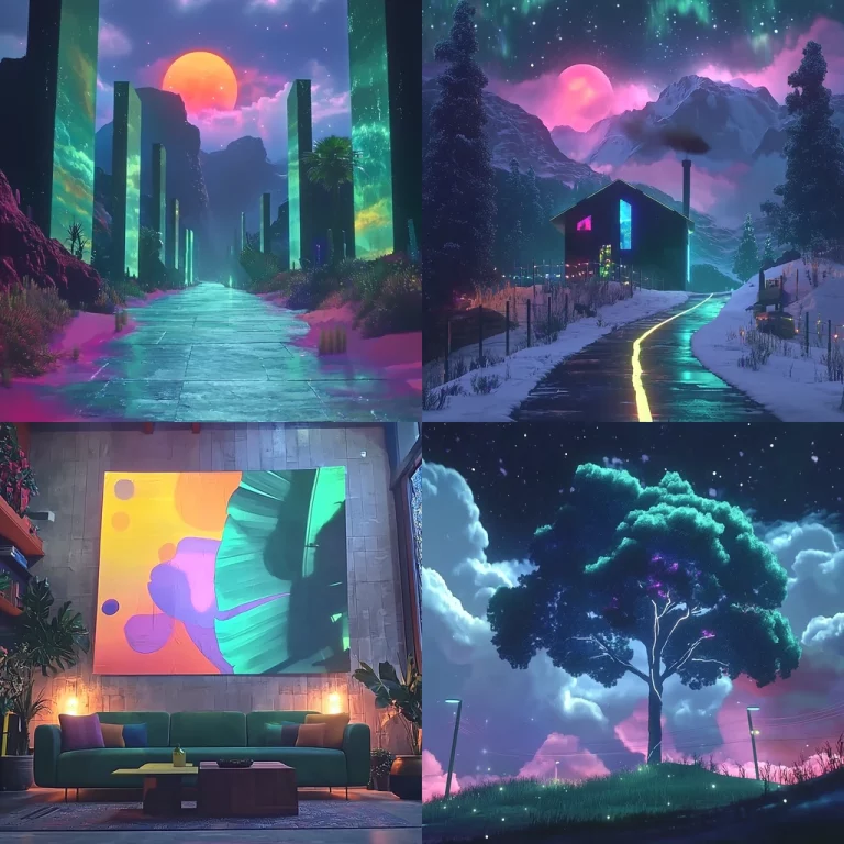 Neon Dusk with Pastel Hues - Midjourney style sref code