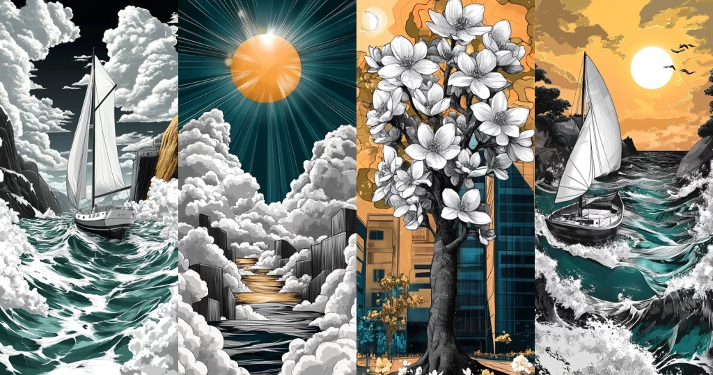 Vivid Light and Dark Contrast - Midjourney style sref code