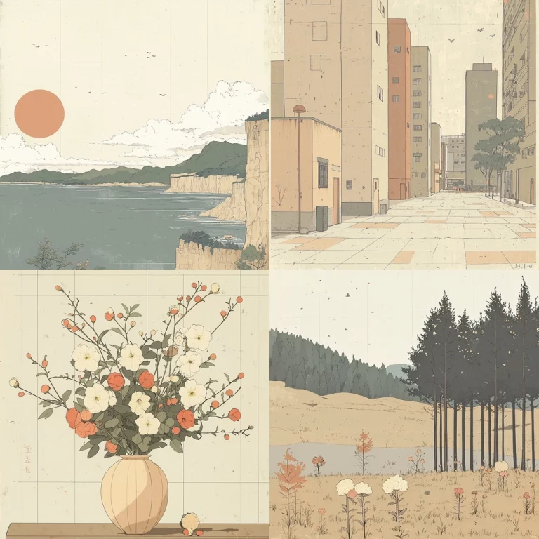 Muted Pastel Scenery - Midjourney style sref code